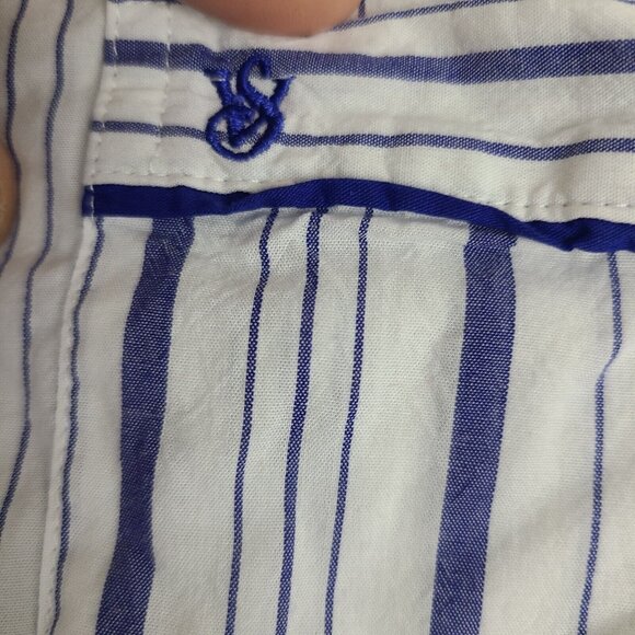 Victoria's Secret Striped Long Sleeve Pajama Top Button Front Women's Size Med - Picture 4 of 8